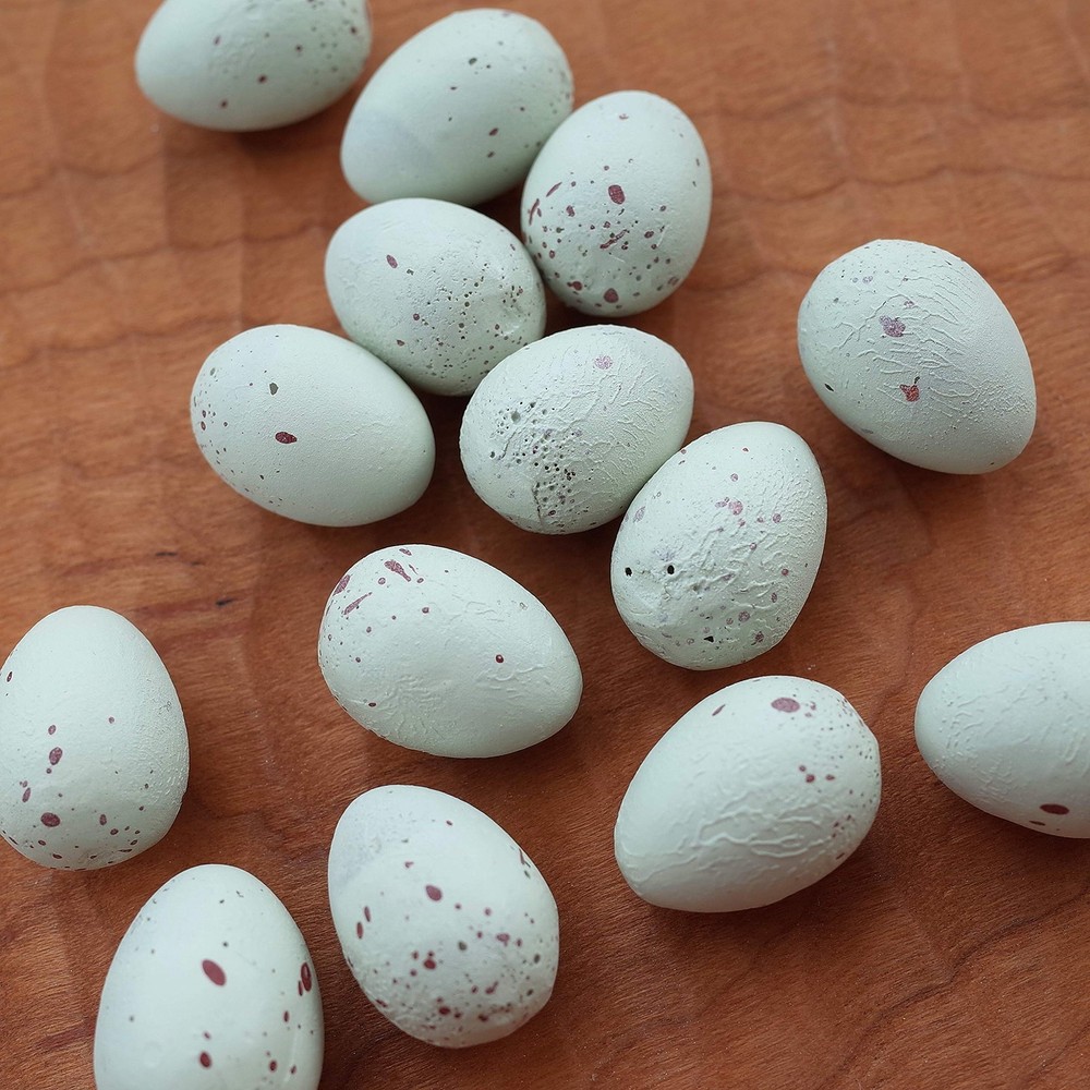 FOIBURELY 8 Pcs Solid Canary Plastic Eggs Hatching Trick The Birds to...