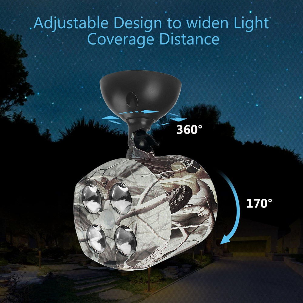 Deer Feeder Light Hog Hunting Green Light Spotlight PIR Motion Sensor 120°Angle