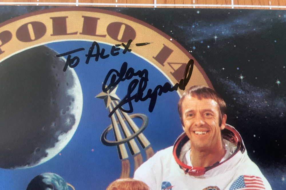 Alan Shepard Signed Inscribed Apollo 14 Postcard