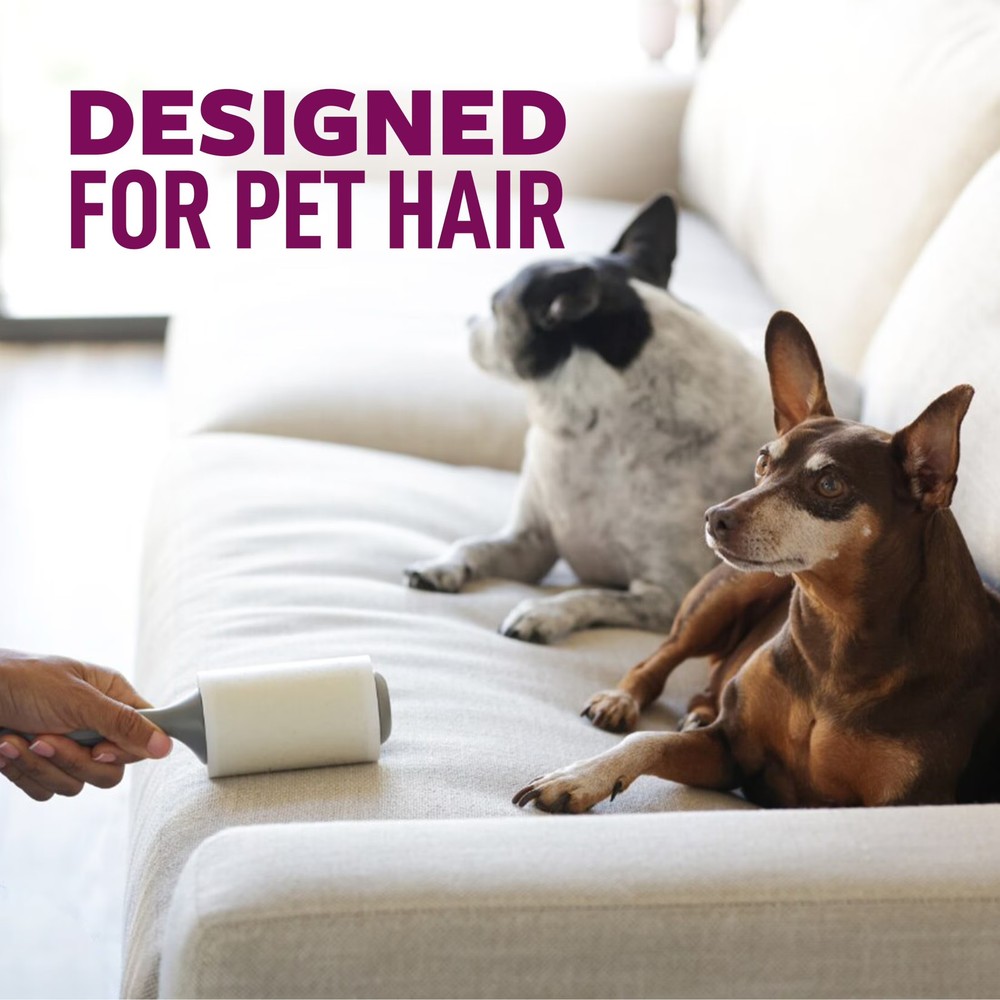 Pet Hair Lint Roller, 2-Pack, 100 Sheets/Roll