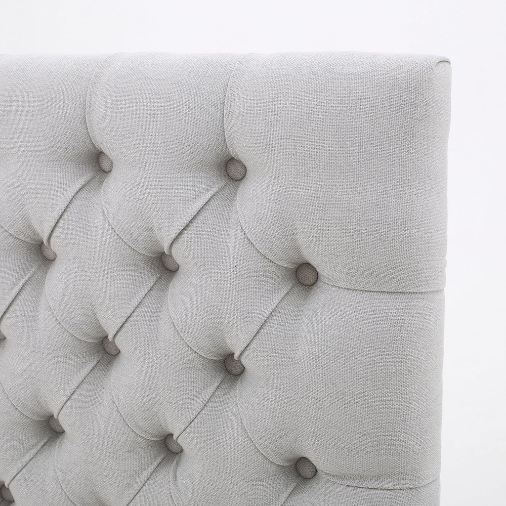 Jezebel Fabric Headboard, Queen / Full, Light Grey
