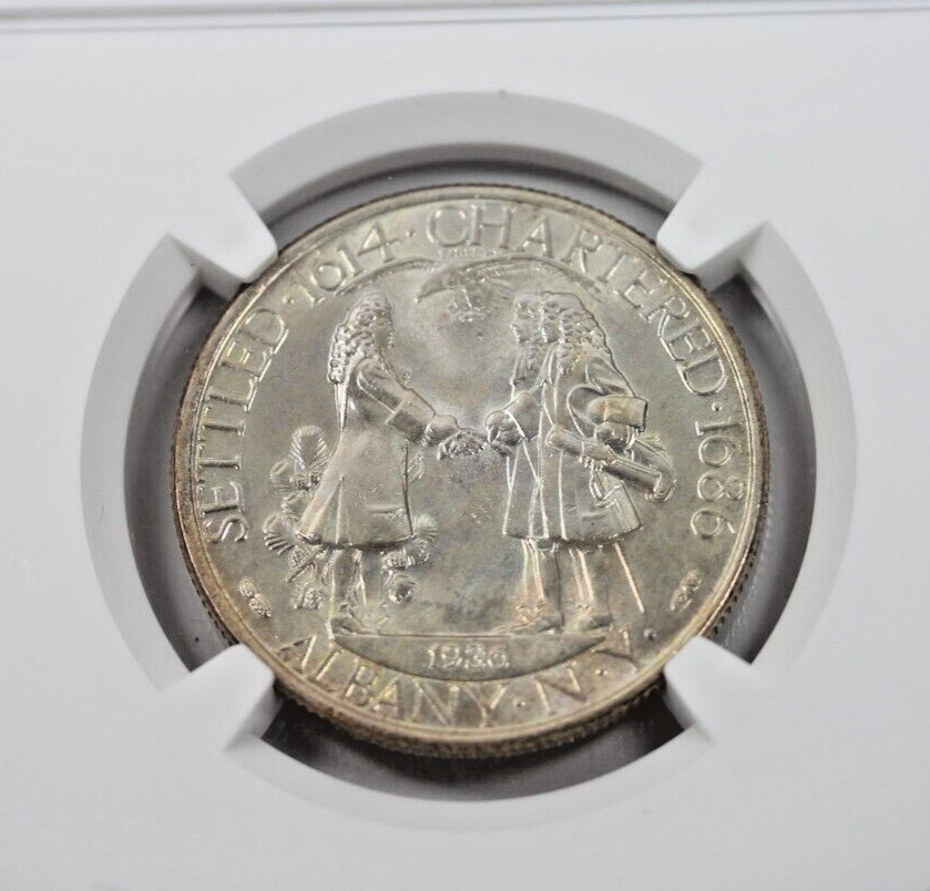 1936 Albany Commemorative Silver Half Dollar : NGC MS67