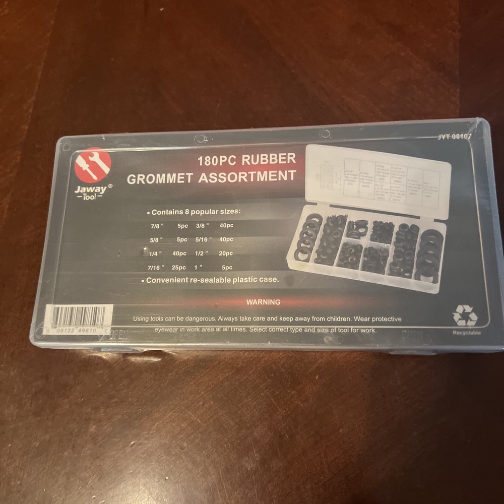 180pc RUBBER GROMMET ASSORTMENT Ja way Tool