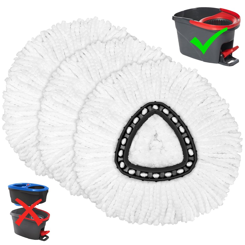 3 Pack Mop Replacement Heads For O-ceda Mop Replace Head Easywrin Spin
