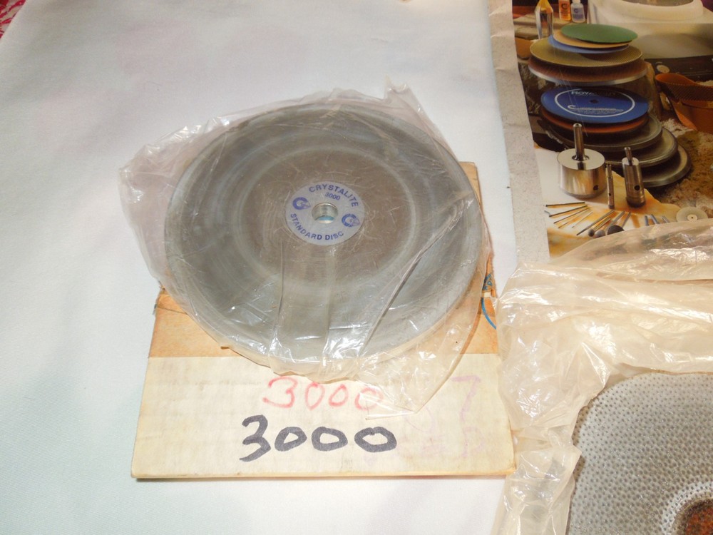 NOS Lapidary Diamond Discs, 6" Crystalite Lap , HI-TECH RAYTECH A FEW USED HTF