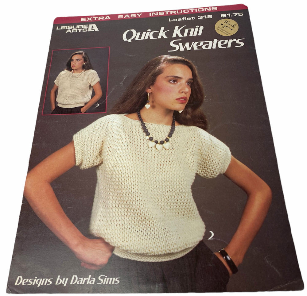 Quick Knit Sweaters | Leisure Arts 318 4 styles