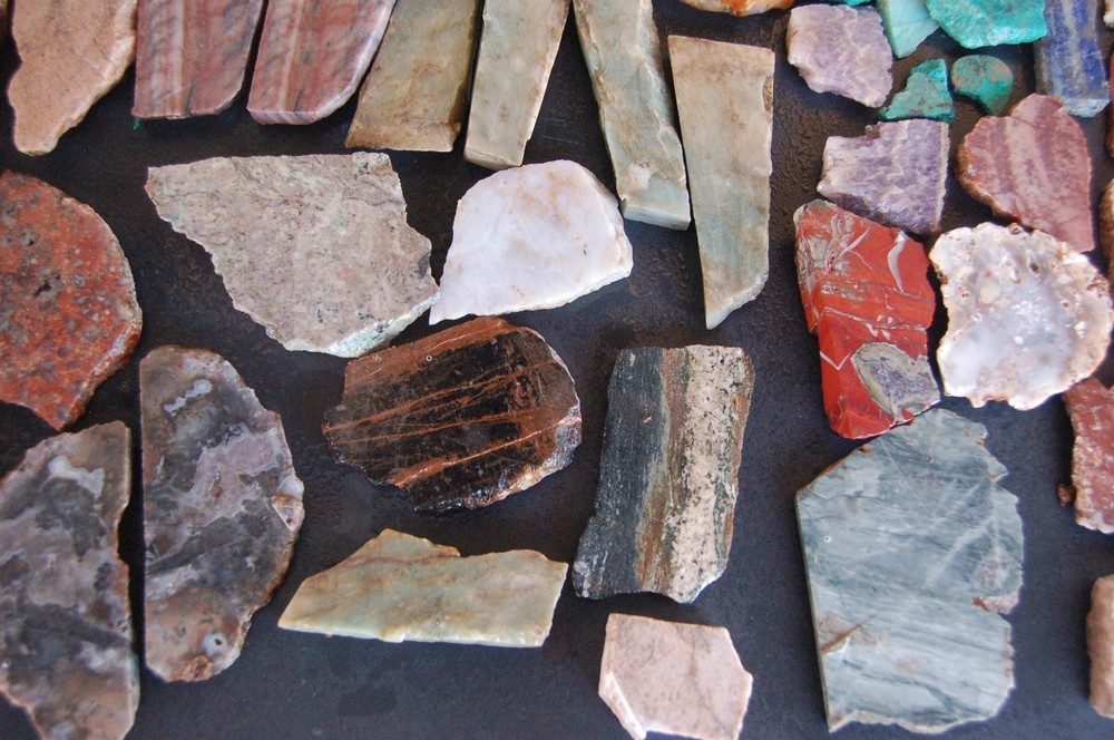 Miscellaneous Jasper, Agate, Calcite Onyx Slabs End Cuts Ect.