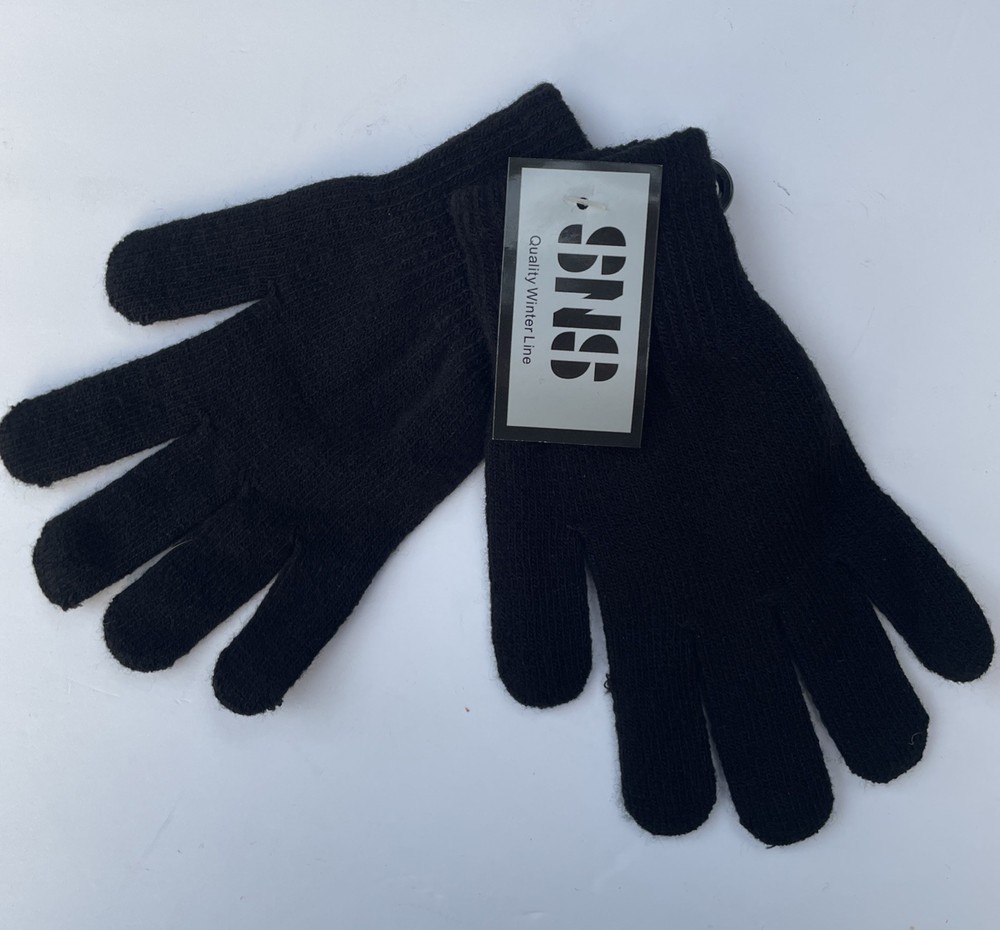 SNS Quality Winter Line Black Gloves
