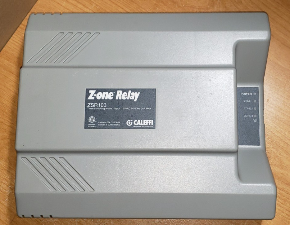 Caleffi ZSR103  Three Zone Relay Switch for Heating Control Module 120 VAC