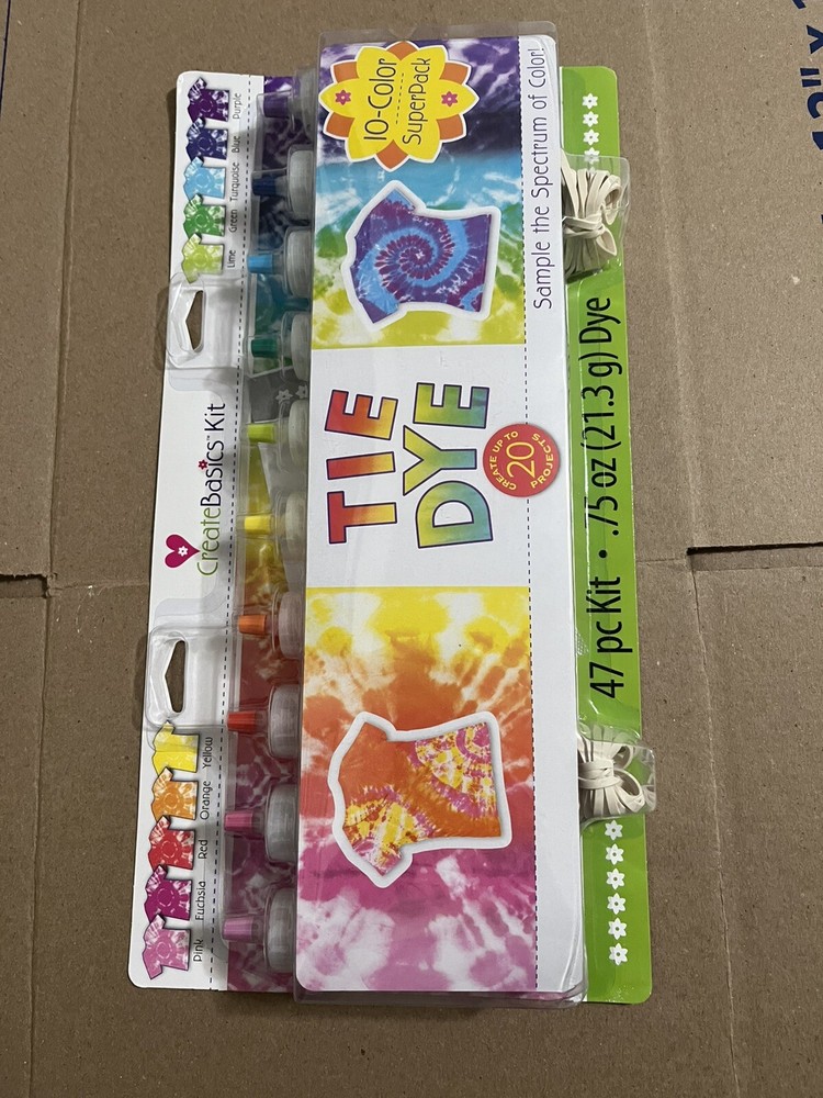 Create Basics Tie Dye Kit 10 Color Super Pack Makes a Great Gift NEW