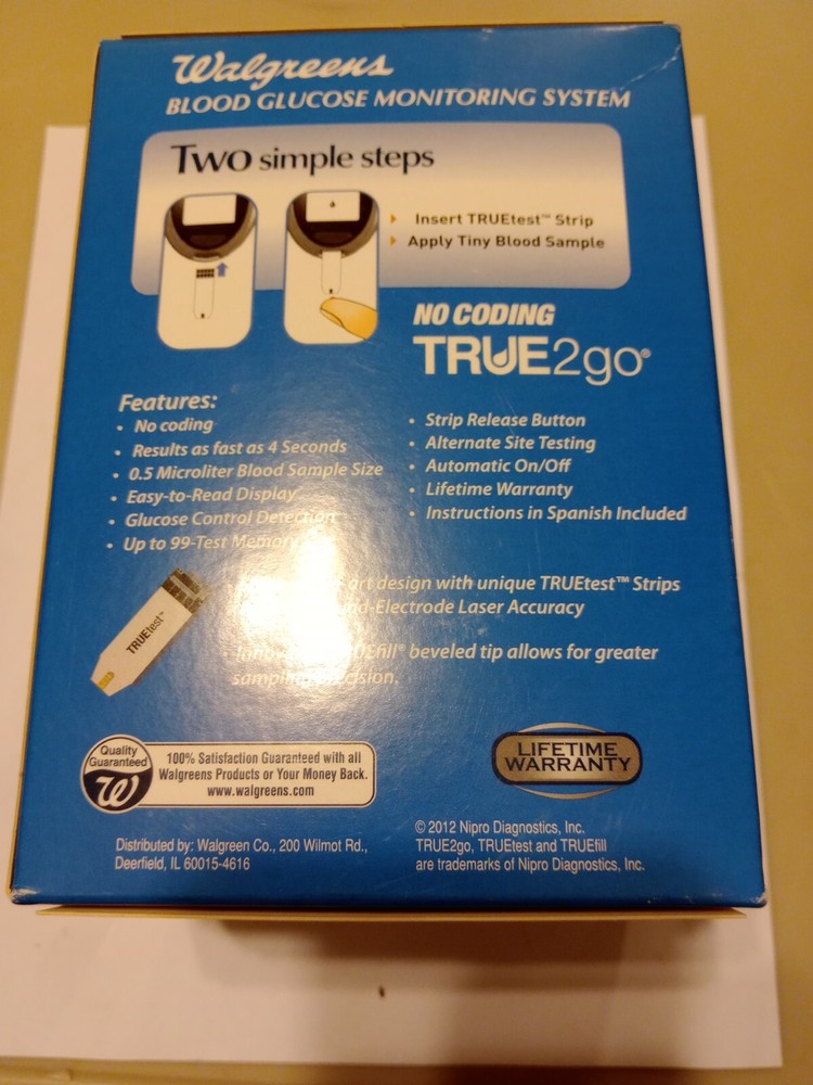 Walgreens No Coding Blood Glucose Monitoring System