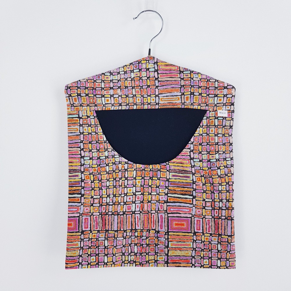 Peg Bag Handmade Multi-Coloured Abstract Print Lined Laundry Clothes Peg Holder