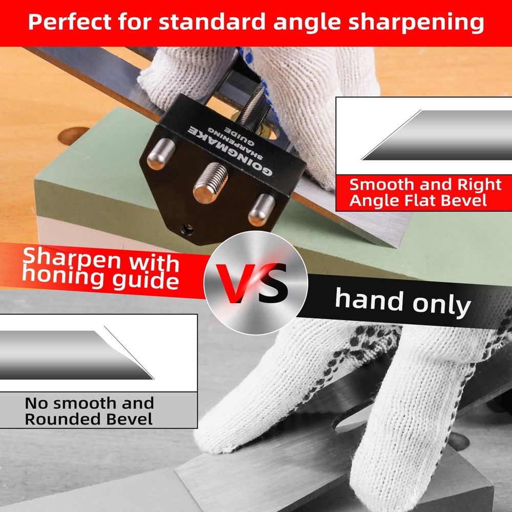 GOINGMAKE Honing Guide System Chisel Sharpening Kit Woodworking Chisels, Planes