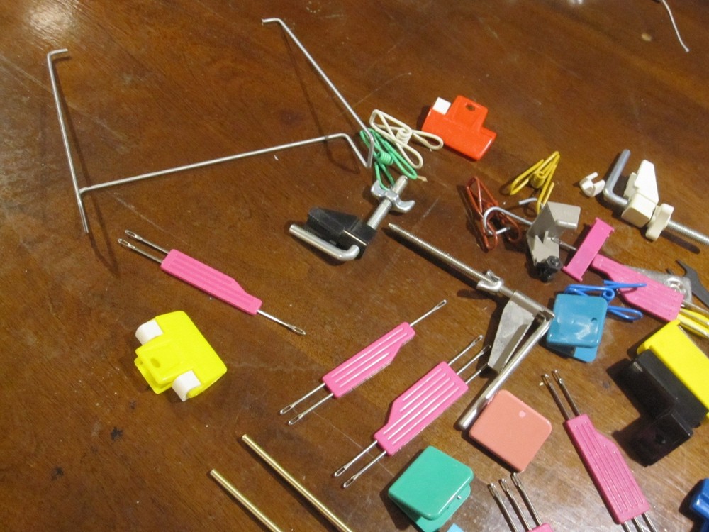 Bond Knitting Machine Two Beds Plus Extensions, Cast on Combs, some Accessories.