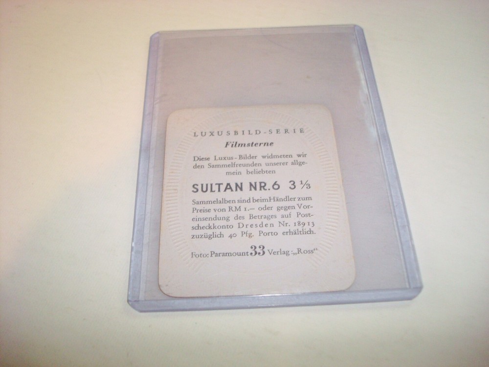 Gail Patrick Sultan Cigarette Card 33 Embossed 1930's VG+