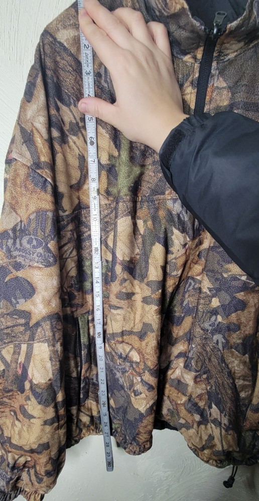 MOSSY OAK Camo Zip Jacket Size XL Adult pull over 1/4 zip Pull String Bottom