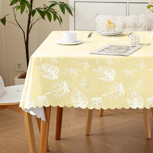 Rectangle Table Cloth Waterproof Heavy Duty 70" x 52" (Rectangular) Yellow