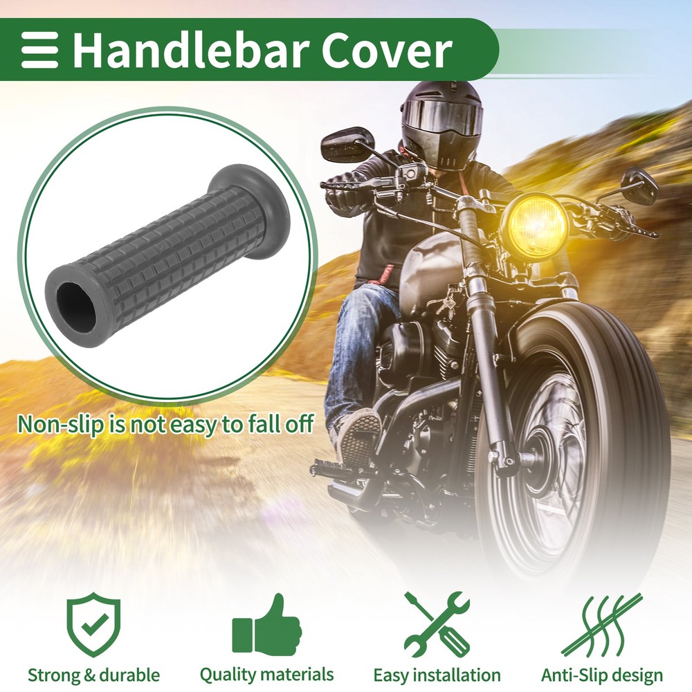 1" 25mm Motorcycle Knobs Handlebar Cover TPU Grey