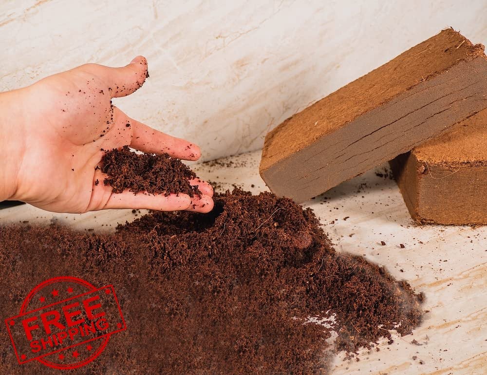 Coco Coir for Plants 1 Pack 2.2 Gal Compressed Bricks Potting Soil