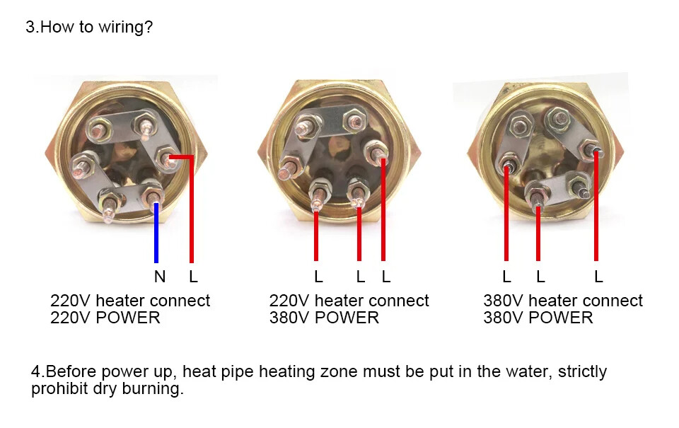 Water Heating Element Stainless Steel Probe Brewery Distilling Machine 220V 380V