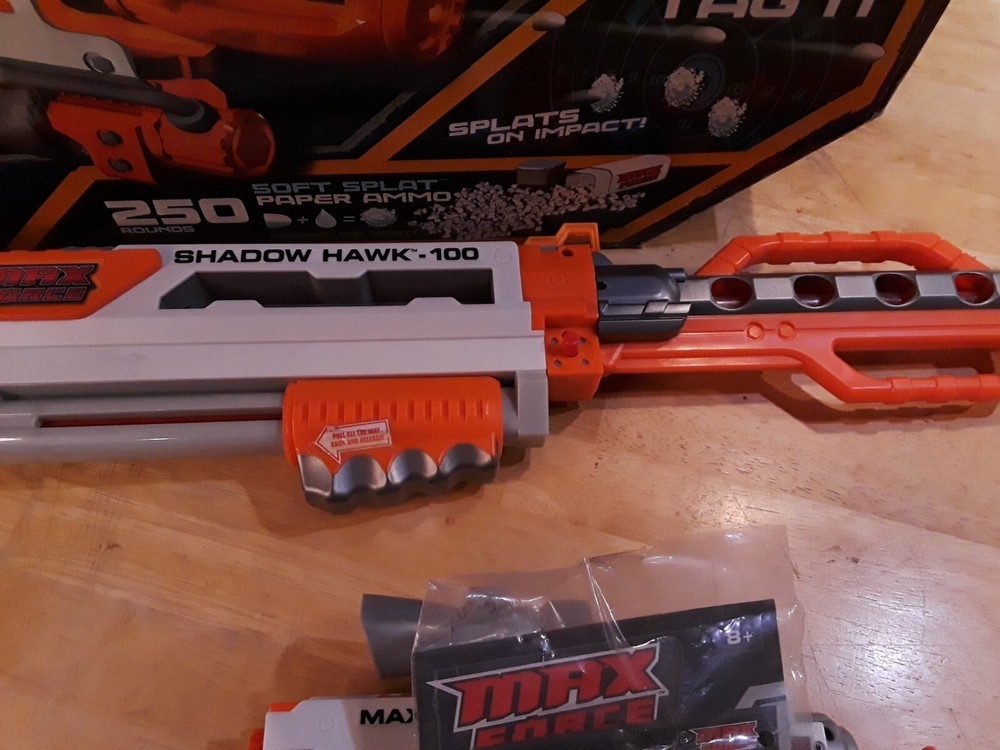 MAX FORCE SPLAT Blaster Lot, Terrornator-85, Shadow Hawk-100, Maximizer-60 Ammo