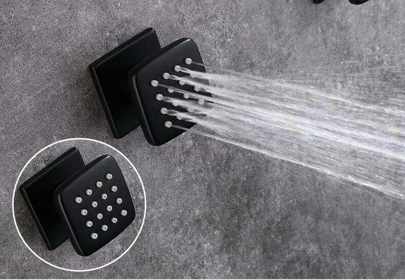 4 pcs Solid Brass Body Spray Shower Jets Adjustable Massage Spa Side Sprayer