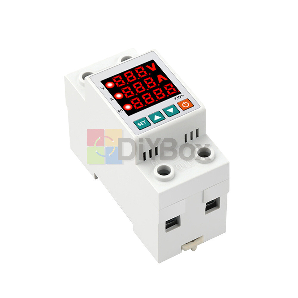 63A Digital Display Adjustable Over Under Current Voltage Protector Relay Meter