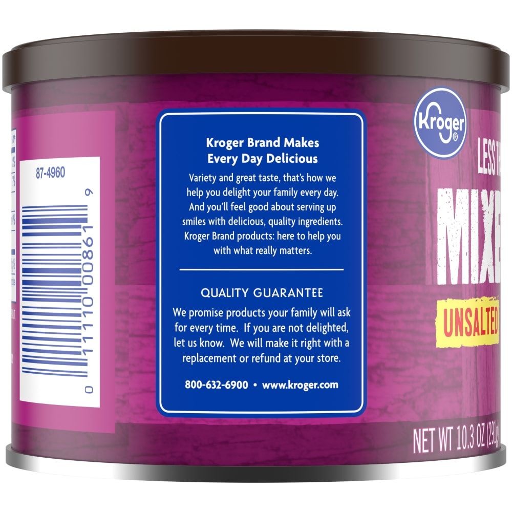 Kroger Unsalted Mixed Nuts 10.3 oz - Pack of 3