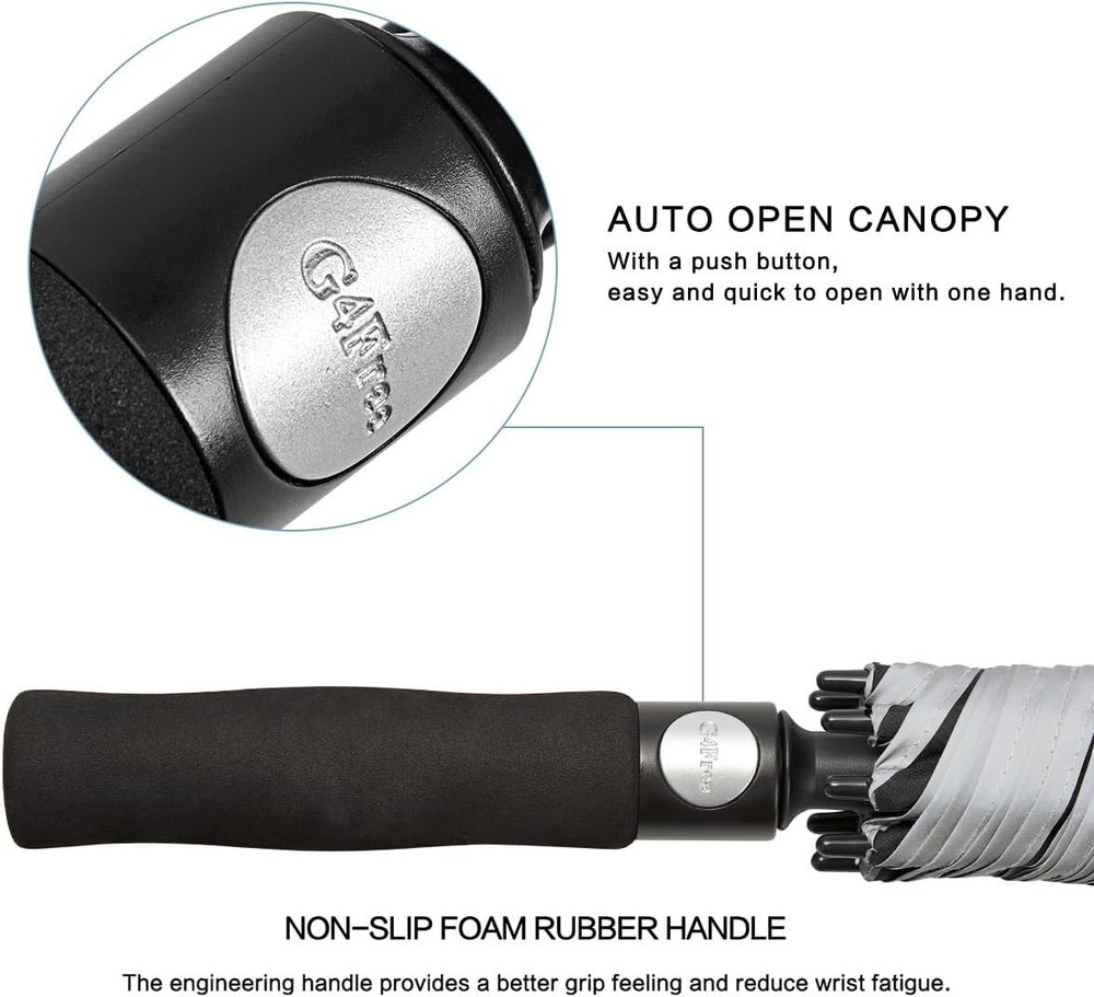 68-Inch Extra Large Golf Umbrella - Automatic Open, Windproof & Waterproof