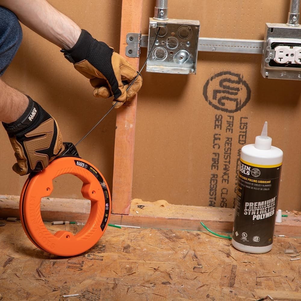 Klein Tools 50ft Steel Fish Tape with Double Loop Tip