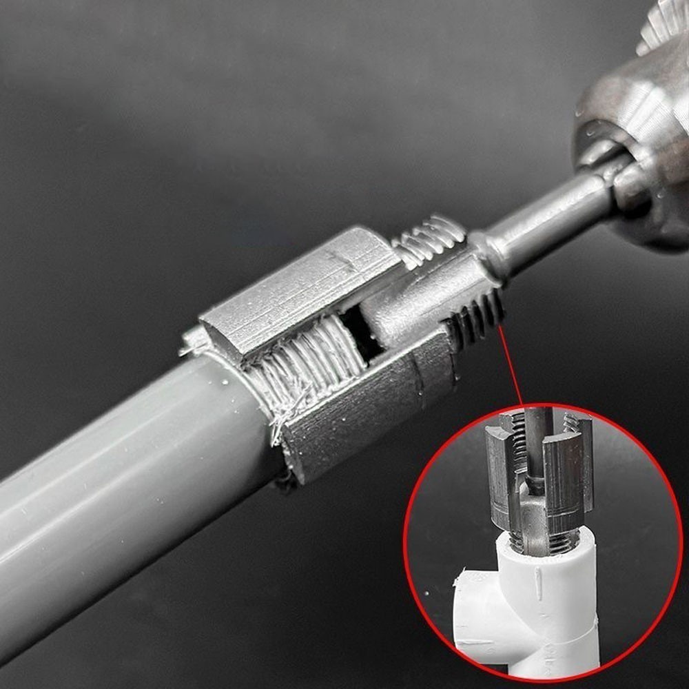 2pcs Integrated Internal & External Pipe Threading-Tool, PVC Pipe Threader Kit ~