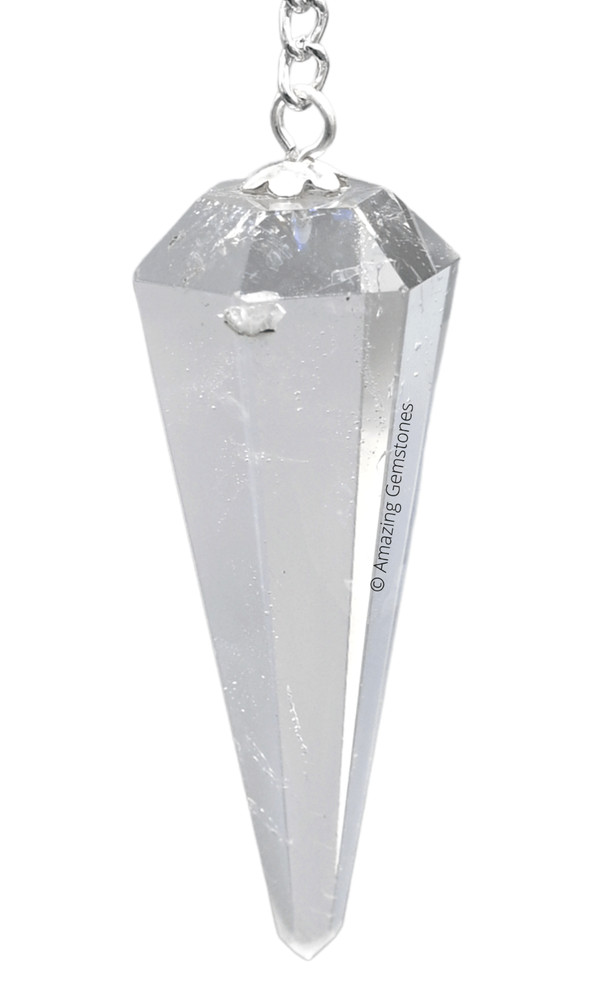 Clear Quartz Dowsing Crystal Pendulum