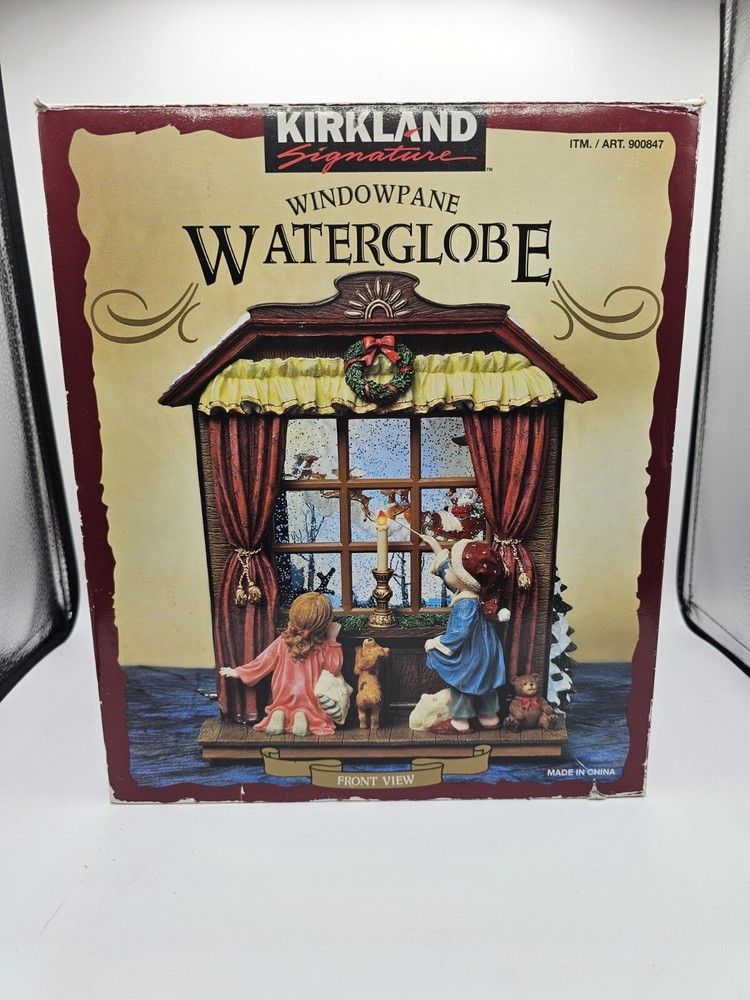 Kirkland windowpane waterglobe (Snowman) Read Description