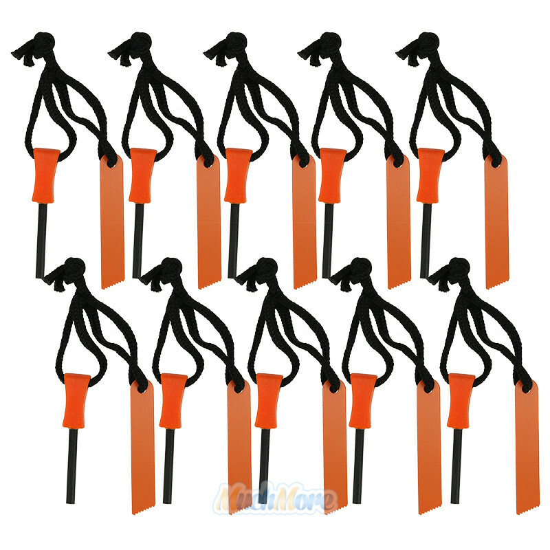 50x Mini Emergency Flint Fire Starter Rod Lighter Magnesium Camping Tool Kits
