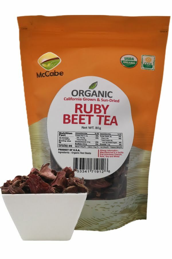 McCabe ORGANIC Sun-Dried Ruby Beet Tea, 80g, USDA Organic Certified