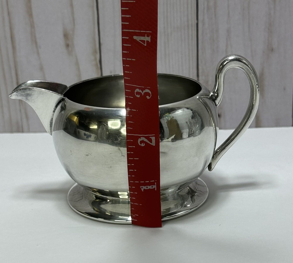 Vintage Academy Silver On Copper Creamer