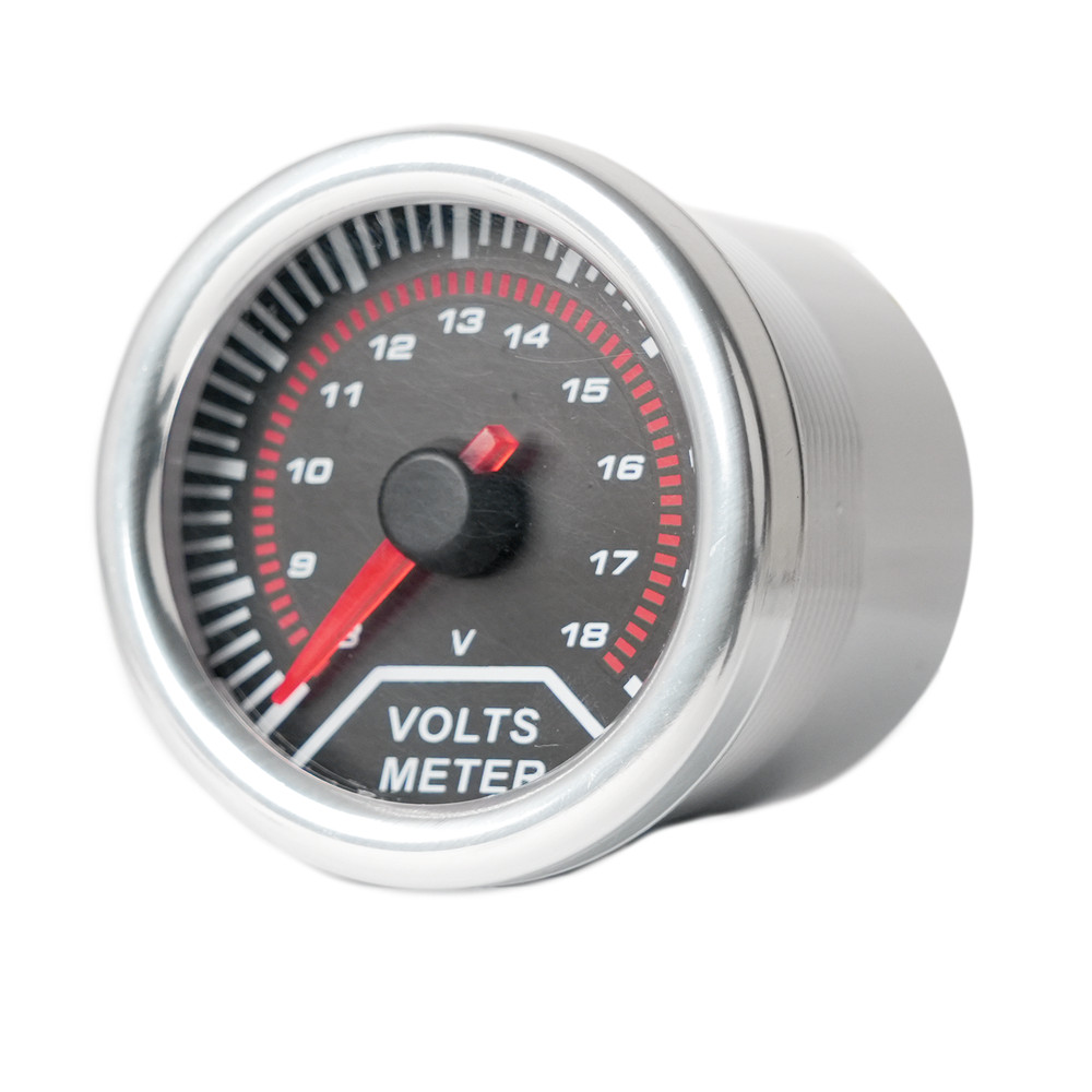 2" 52mm LED Pointer Auto Car Volt Meter Voltmeter Voltage Gauge 8-18V Smoke Face