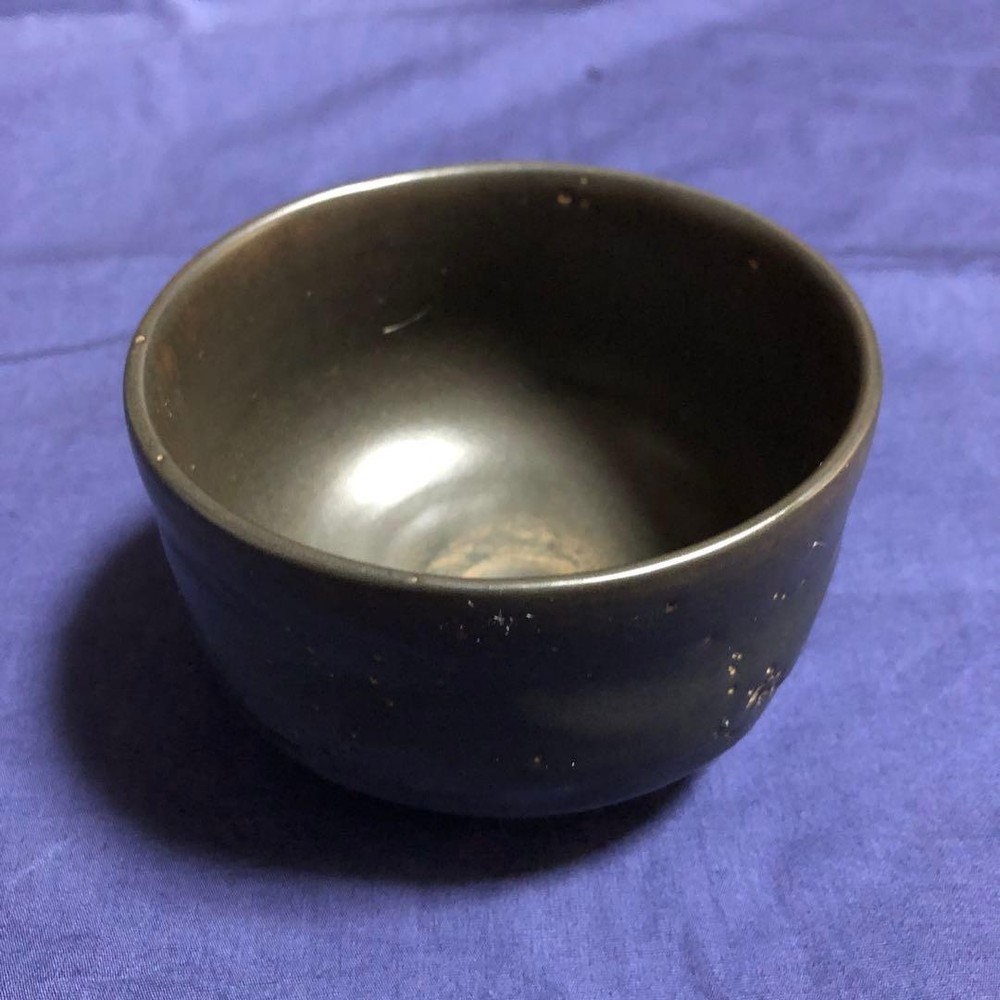 Tea Utensils ② Black round shape swirl pattern
