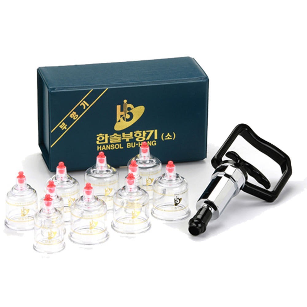 Hansol Professional Cupping Therapy Equipment Set 10 Cups & Pump