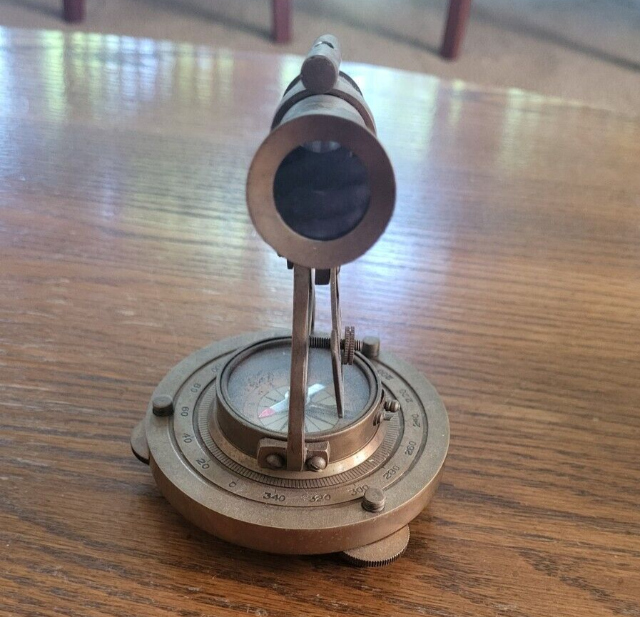 Telescope Style Brass Binocular 4" Base, 5 1/2" Tall