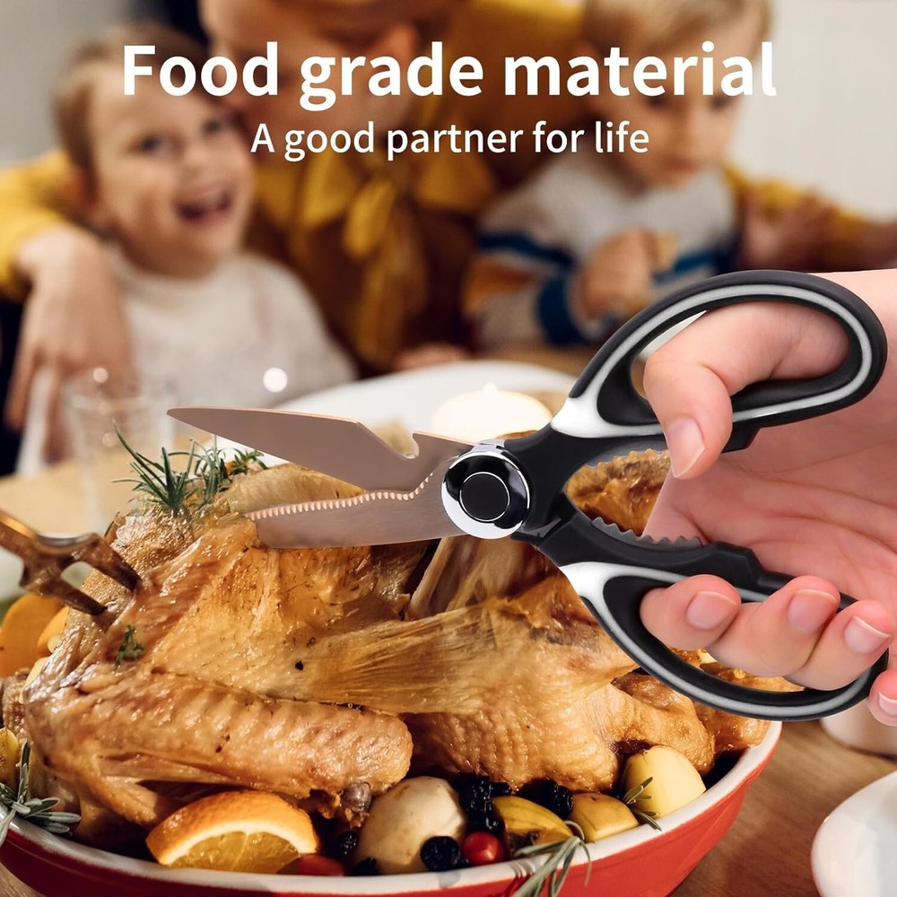 3 Pack Heavy Duty Kitchen Shears Stainless Steel Kitchen Scissors Ultra Sharp