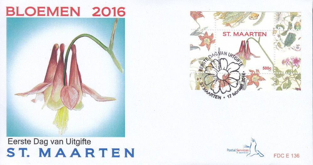 Sint Maarten Issue FDC 2016 (136) Flowers