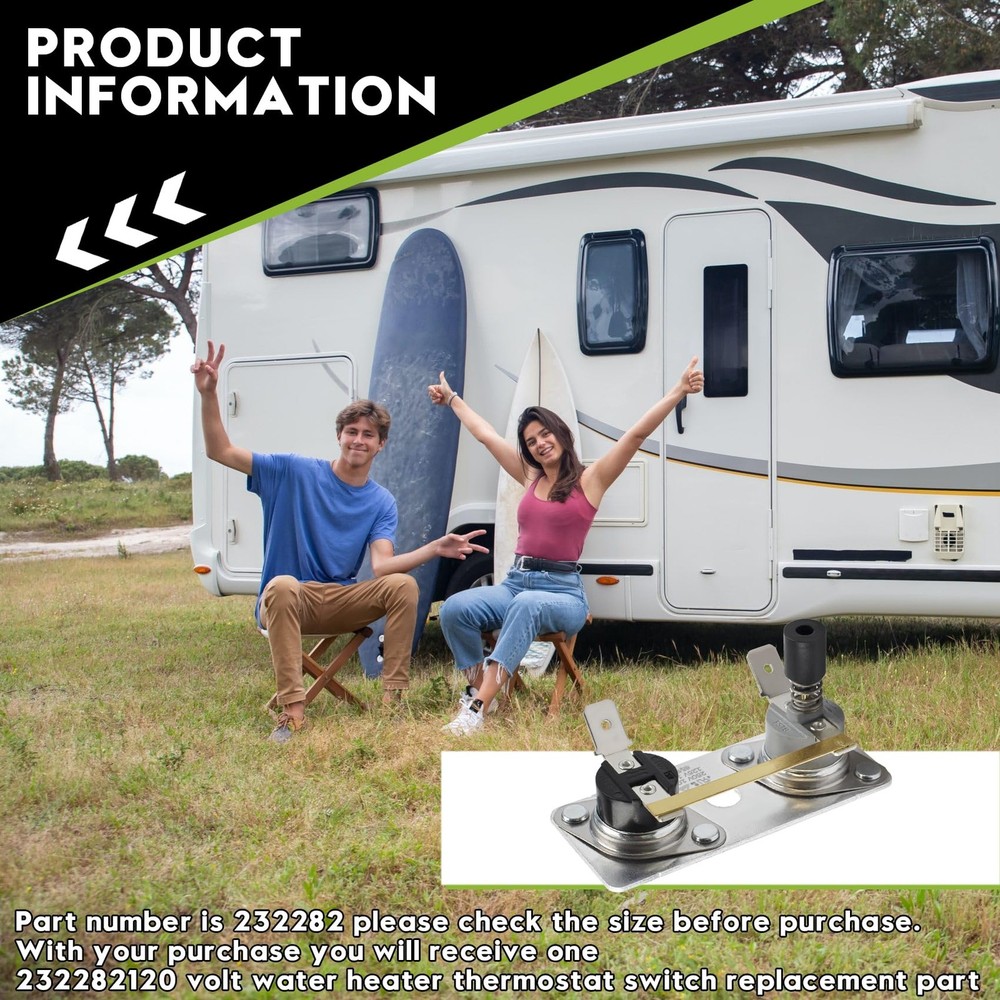 232282 RV Water Heater Thermostat for Suburban, Motorhome RV Silver