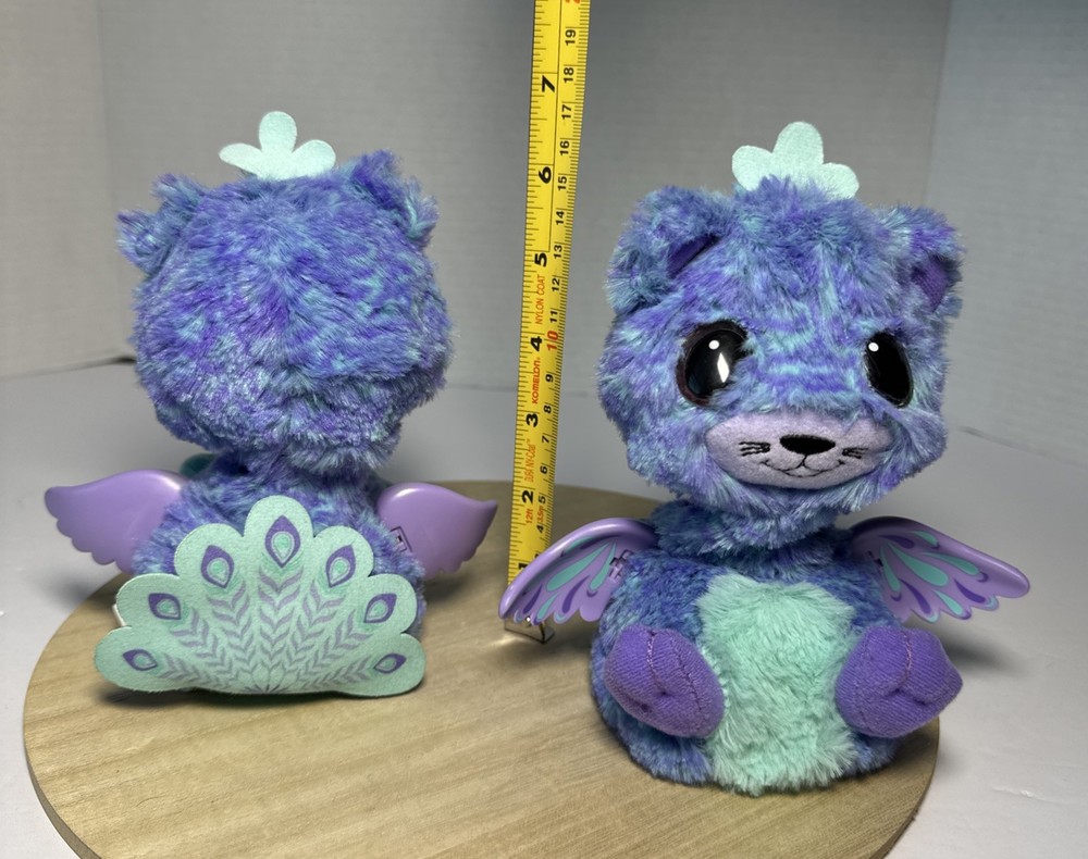 Hatchimals Spin Master Surprise Twins Purple & Teal Peacats Interactive-WORKS