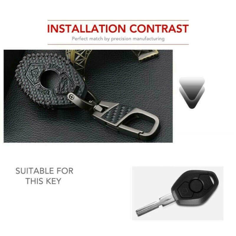 Leather Car Key Cover Keychain For BMW M3/E38 E35 E53 E60 E60 E61 E85 E85 E86
