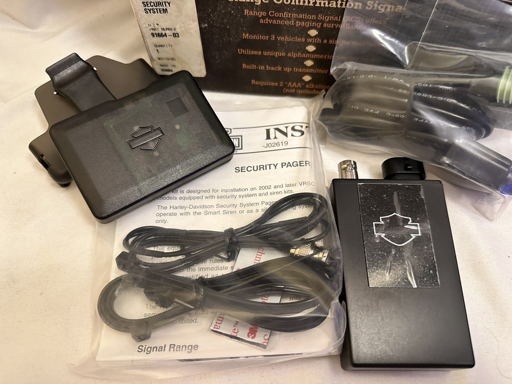 Harley Davidson Security System Pager With Transmitter & Receiver 91664-03