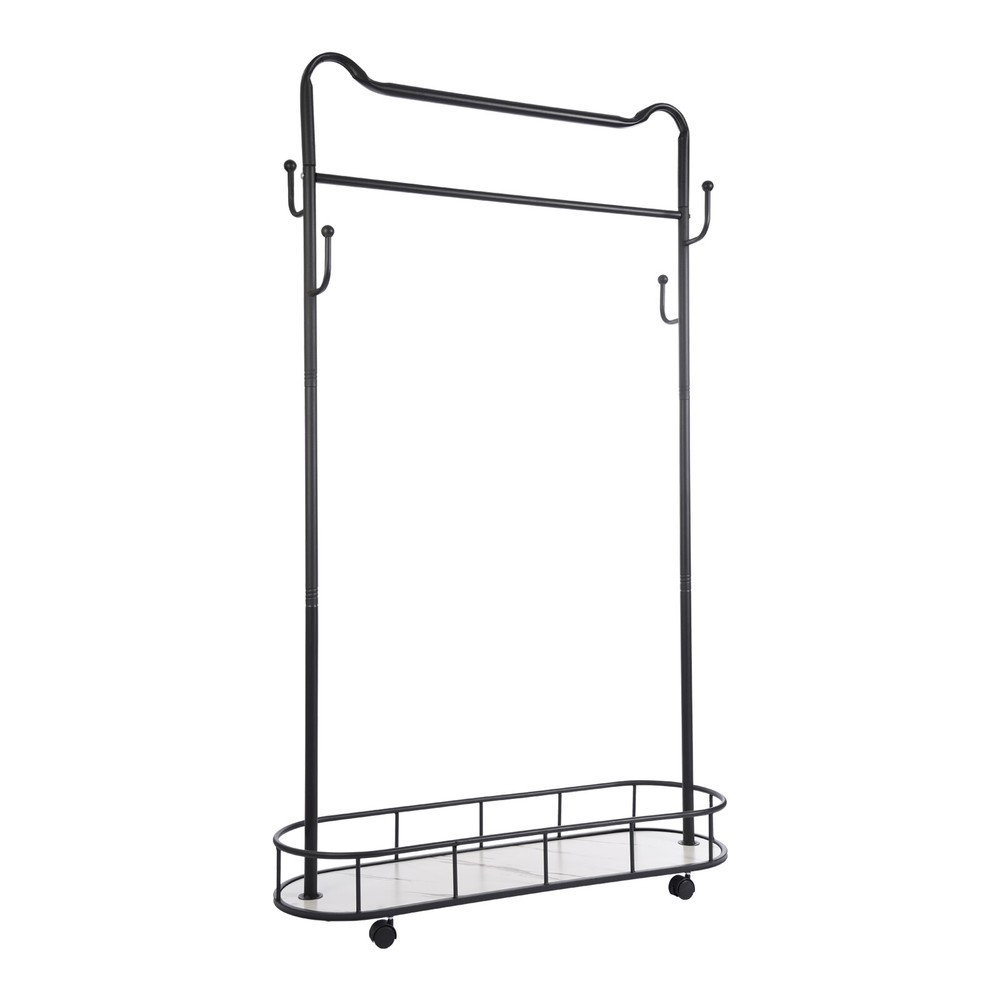 Clothes Rack, Movable Coat Rack, Coat Rack with Storage Basket