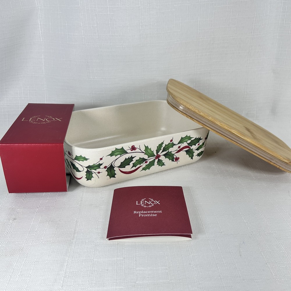 Lenox HOLIDAY ON THE GO Rectangular Bamboo Server NEW