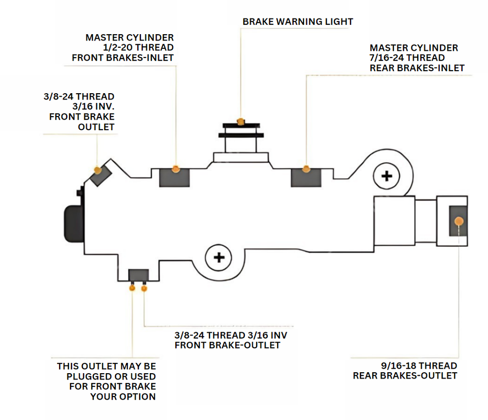 Universal 8" Power Brake Booster GM 1" Master Disc Drum Proportioning Valve Kit