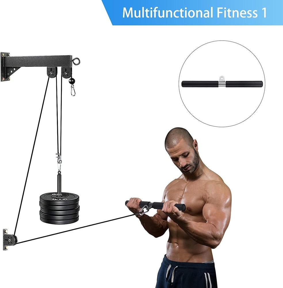 Compact Pulley System Cable Machine for Home Gym – Lat Pulldown, Tricep, Chest